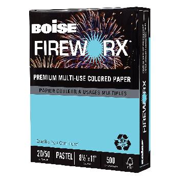 Boise® FIREWORX® Premium Turbulent Turquoise 20-50 lb. Colored Copy Paper 8.5x11 in. 500 Sheets per Ream